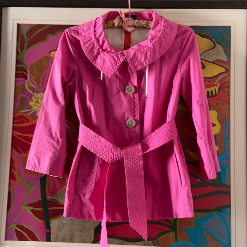 J. Crew hot pink cotton jacket 0